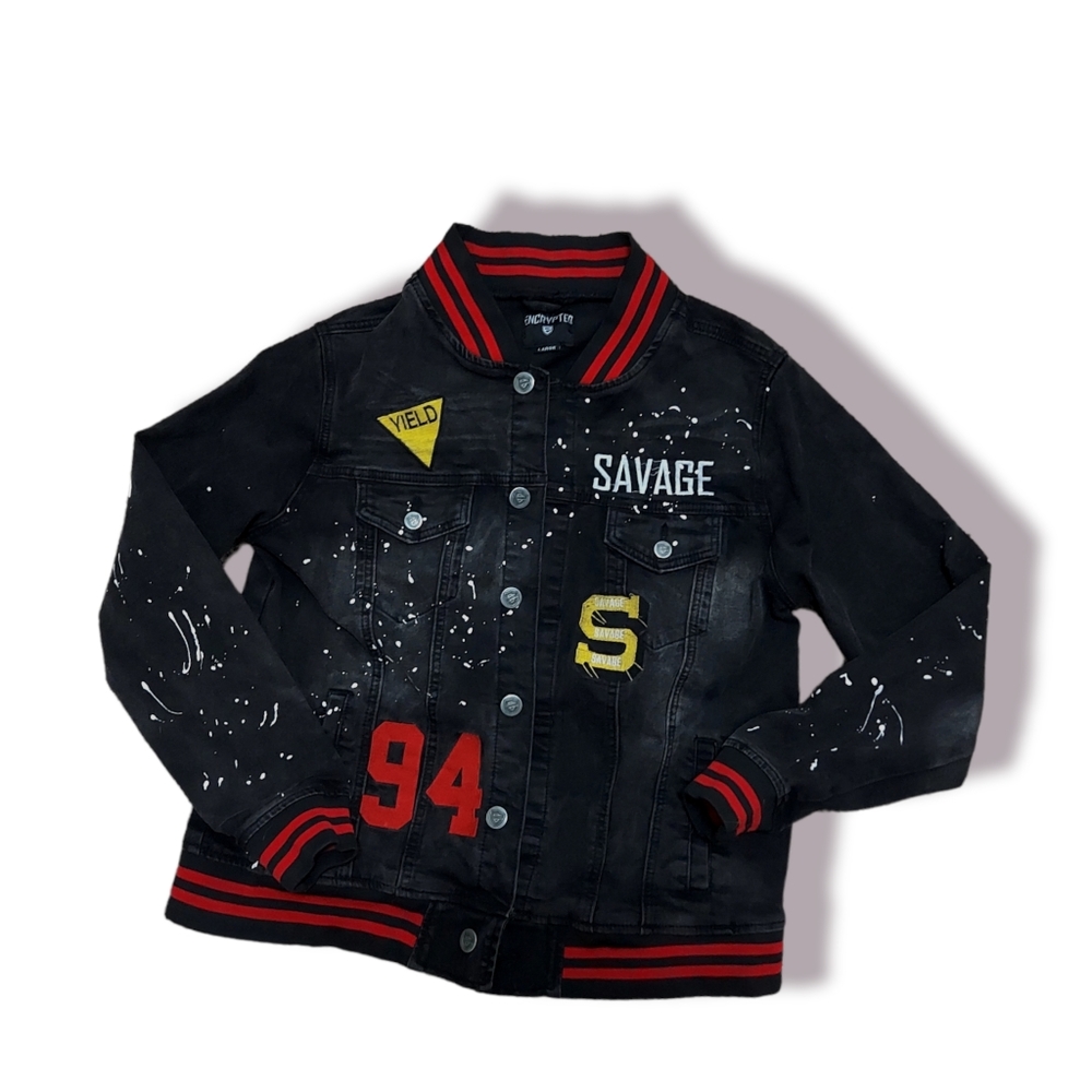 Savage black Jean Jacket